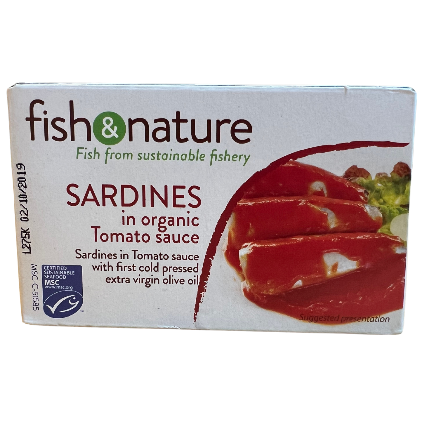 125g Sardines in Organic tomato sauce - Fish & Nature