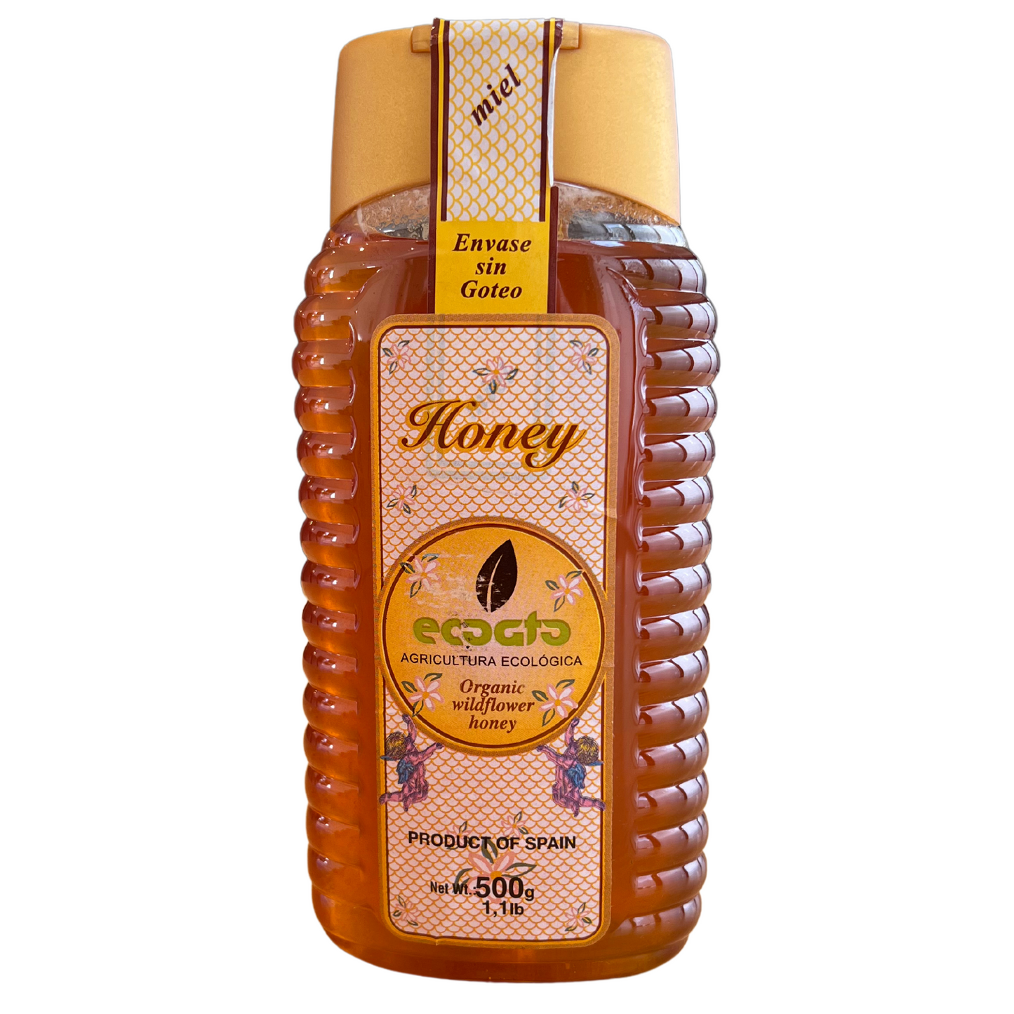 500g Spanish raw organic honey squeezy bottle - ECOATO