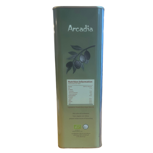 5 Litre tins Greek Organic olive oil - Arcadia
