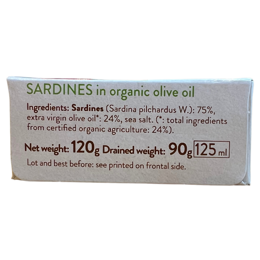 125g Sardines in Organic Olive Oil - Fish & Nature