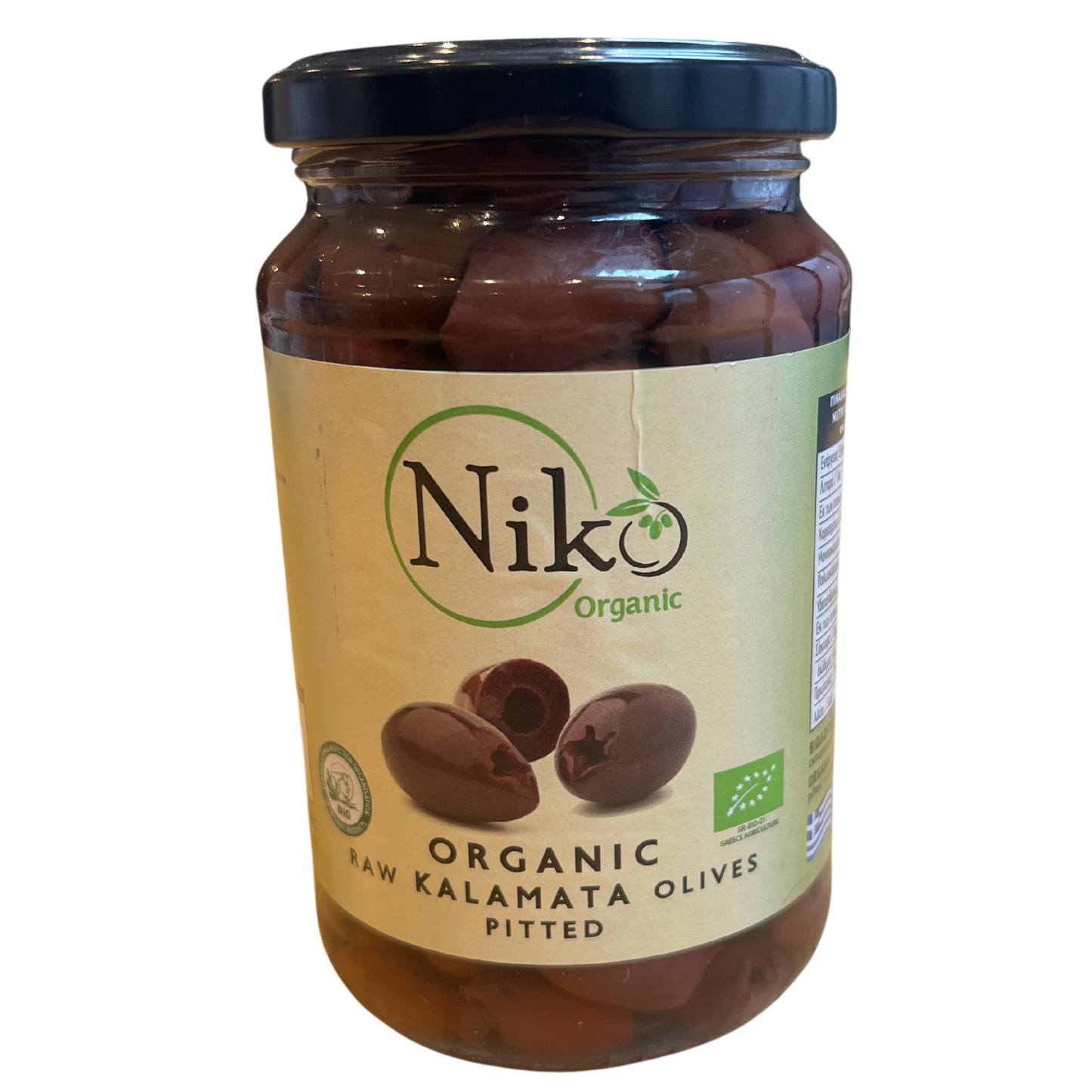 190g raw organic kalamata pitted olives - NIKO