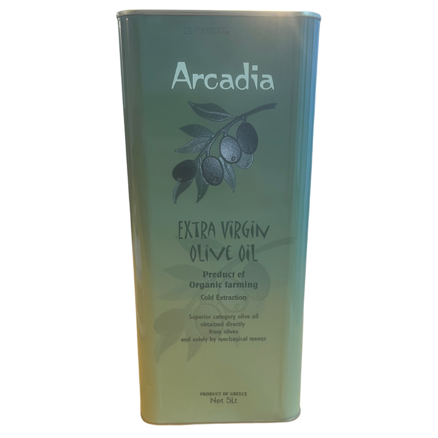 5 Litre tins Greek Organic olive oil - Arcadia