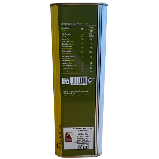 3 Litre Spanish unfiltered organic olive oil - Coato