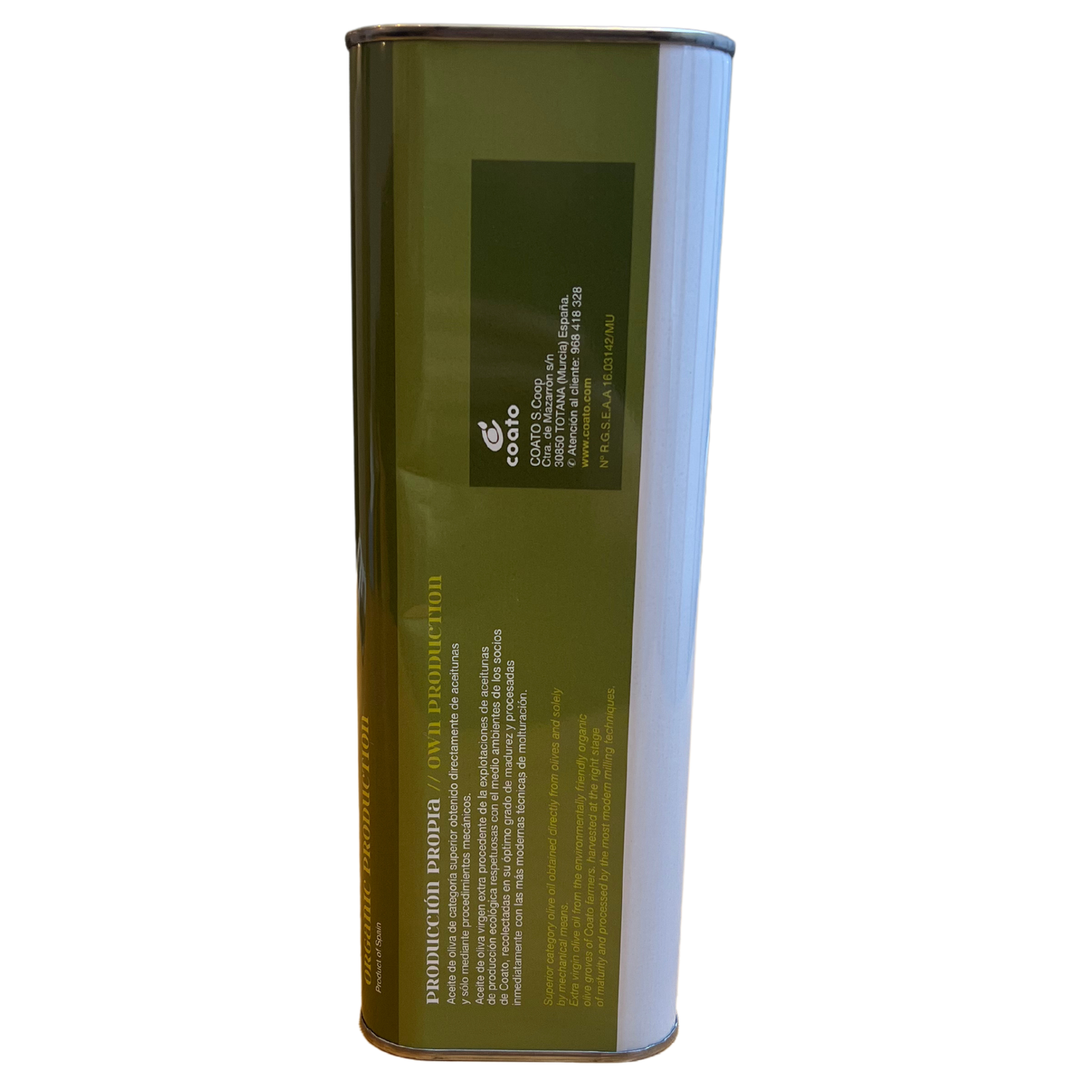 3 Litre Spanish unfiltered organic olive oil - Coato