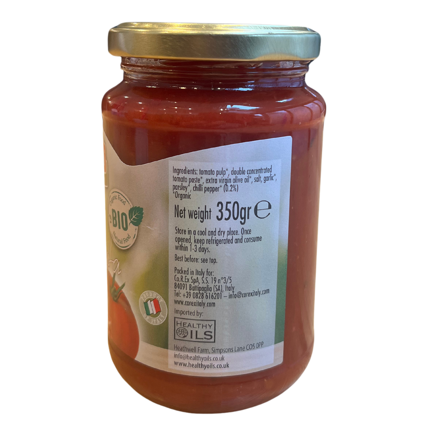 350g Italian organic arrabbiata sauce - Classico