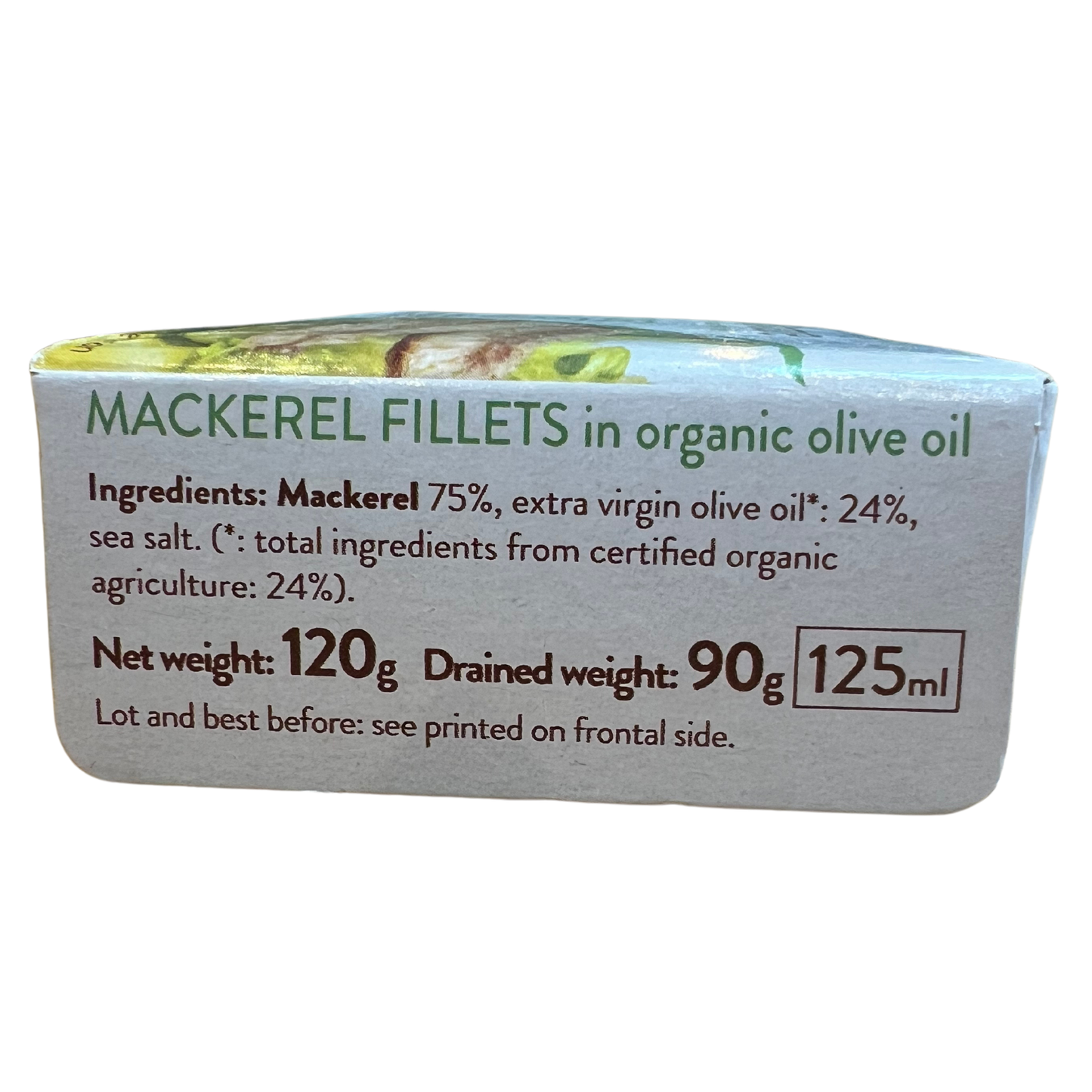 125g Mackerel Fillets in Organic Olive Oil - Fish & Nature