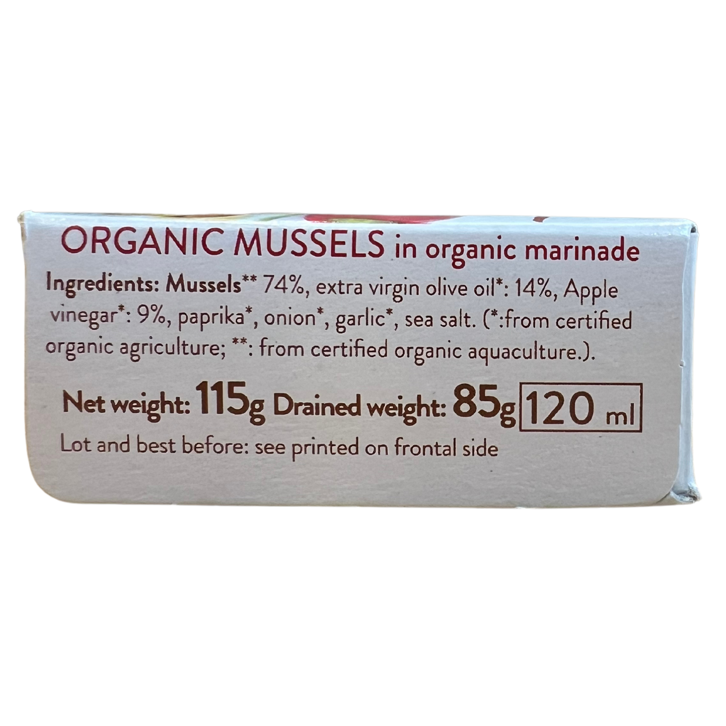 120g Organic Mussels in Organic marinade - Fish & Nature